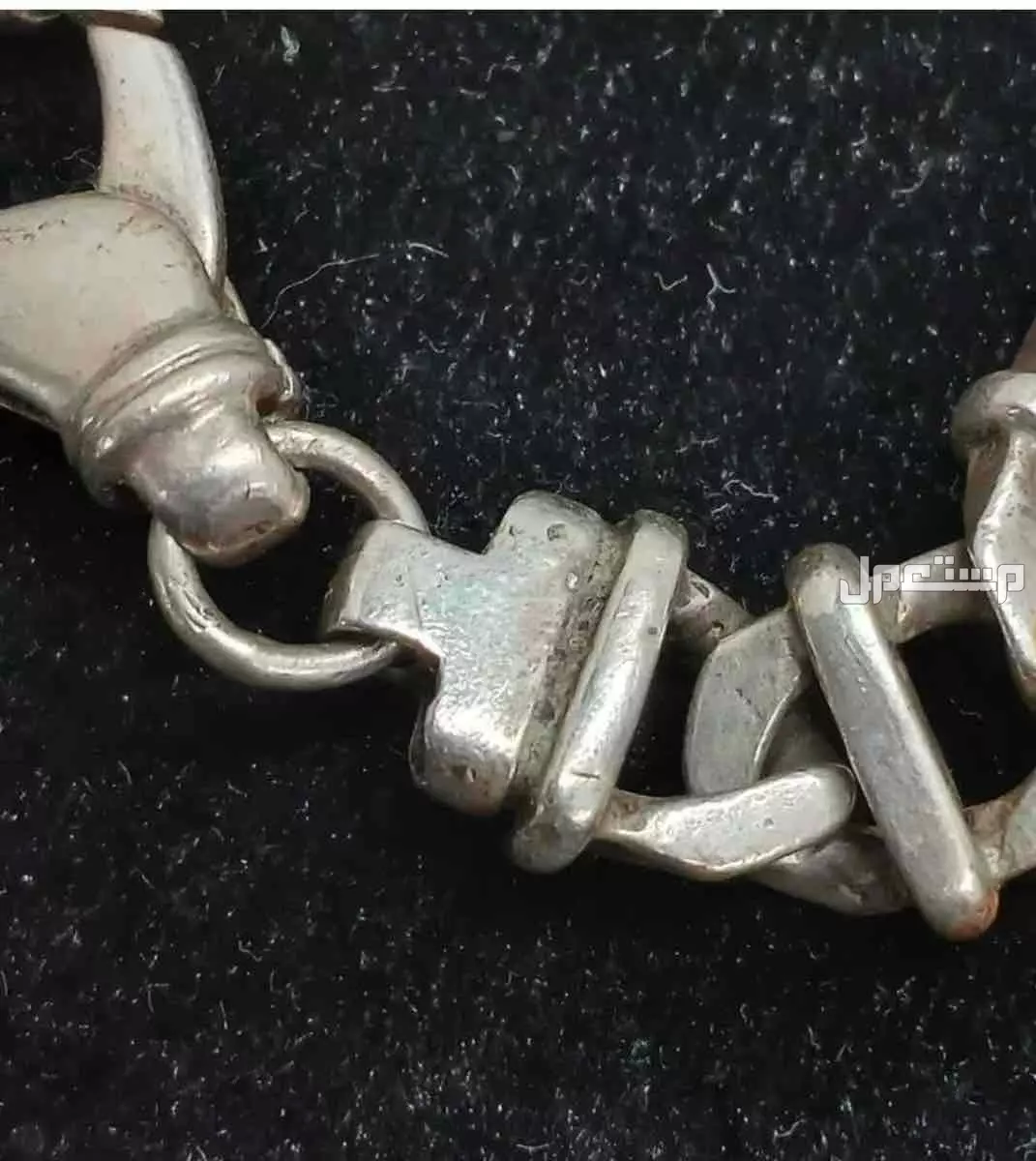 سوار اسوارة فضة ثقيلة Chunky Flat Fence Chain