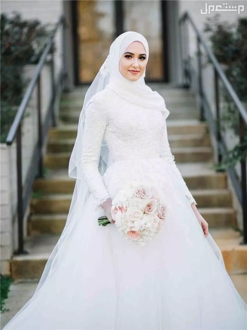 كيفية اختيار طرحة العروس المحجبة.. أنواعها بحسب شكل الوجه طرح عروس رائعة للمحجبات
