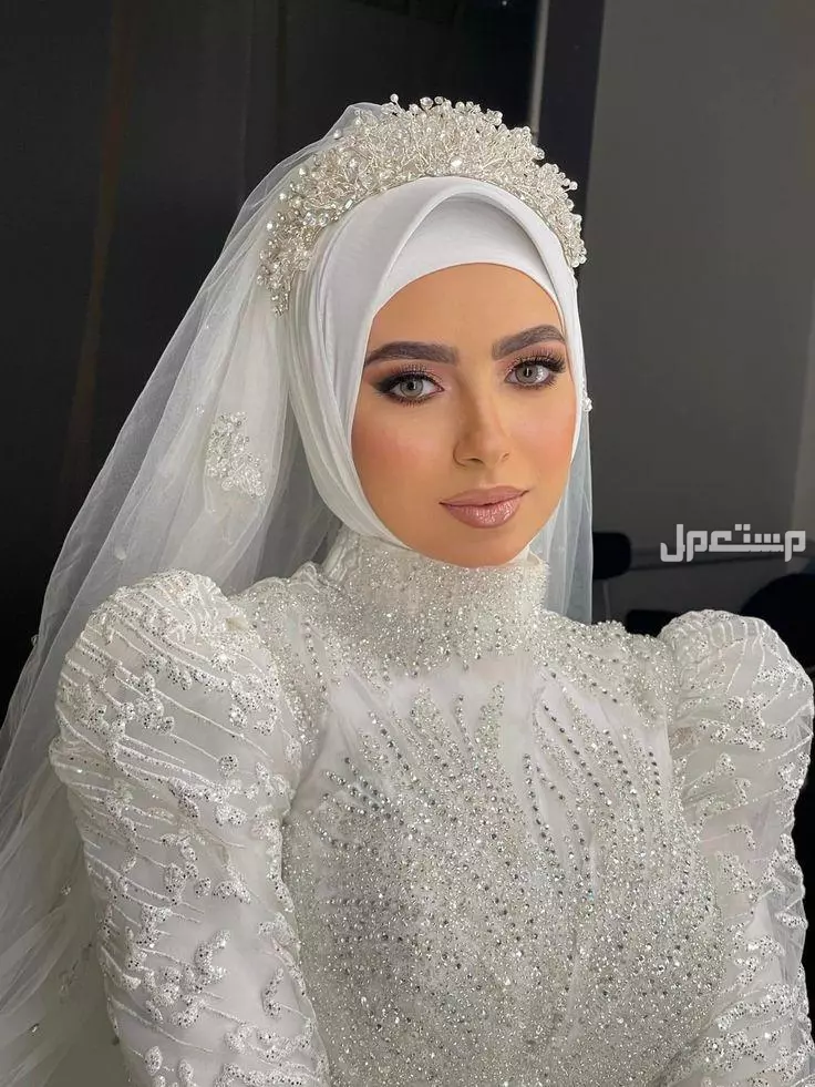 كيفية اختيار طرحة العروس المحجبة.. أنواعها بحسب شكل الوجه أجمل طرح عروس جديدة للمحجبات