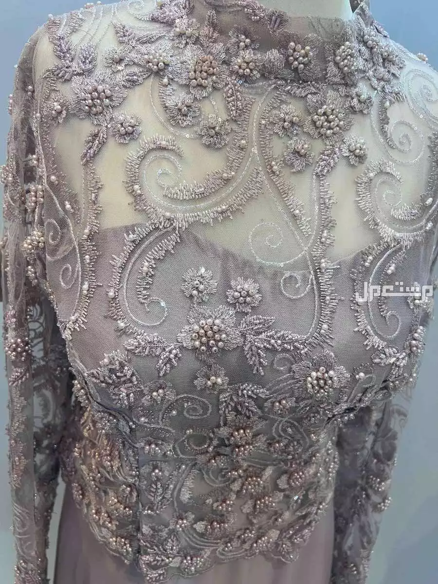 فستان سهره مطرز تصميم خاص  برقبع علويه مريحة