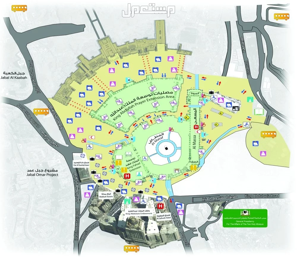 خريطة أبواب الحرم المكي 2025.. صور مخطط المسجد الحرام خريطة أبواب الحرم المكي 2025
