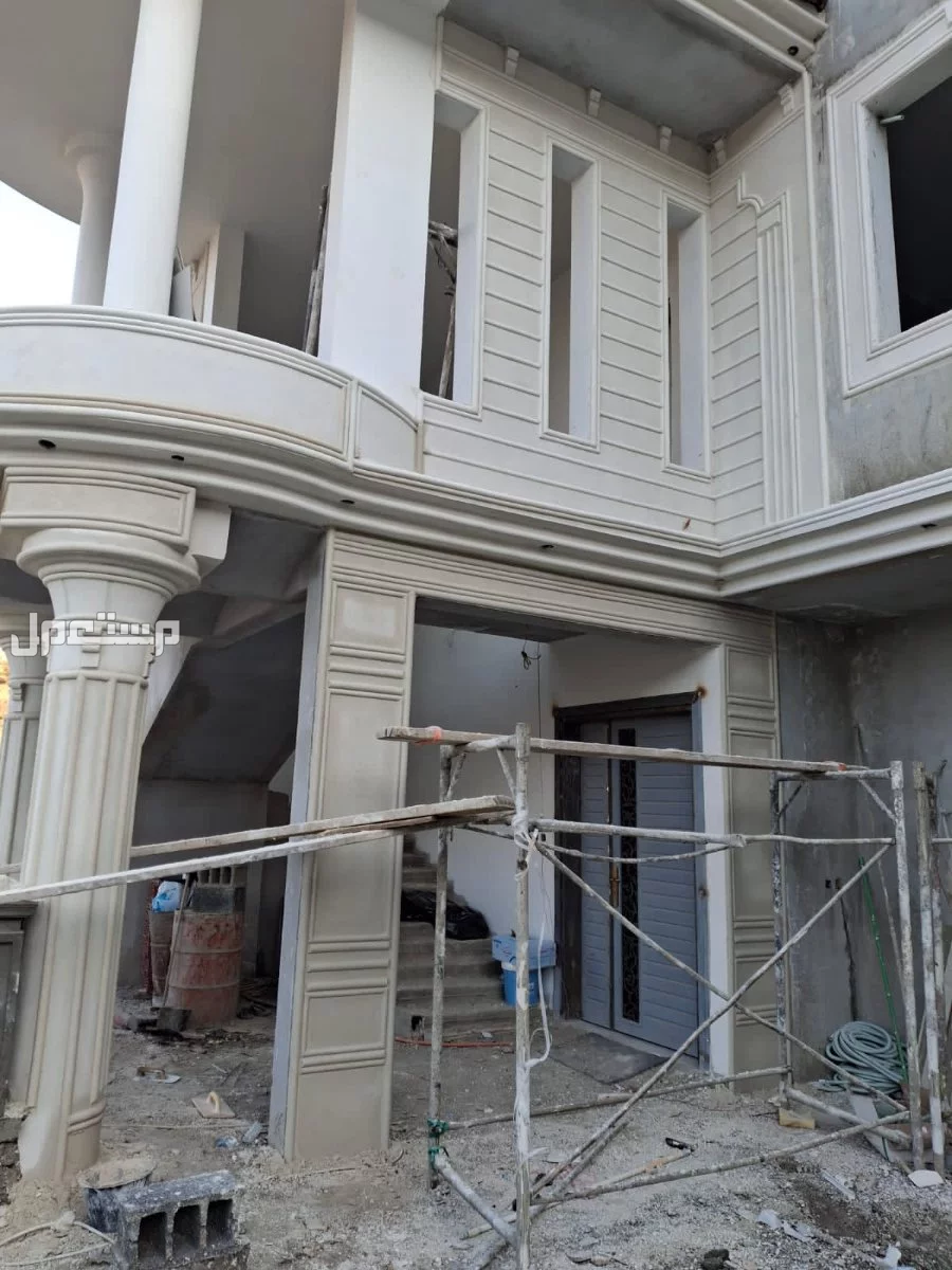 تشطيبات واجهات خارجية بديل الحجر لياسة ملونة