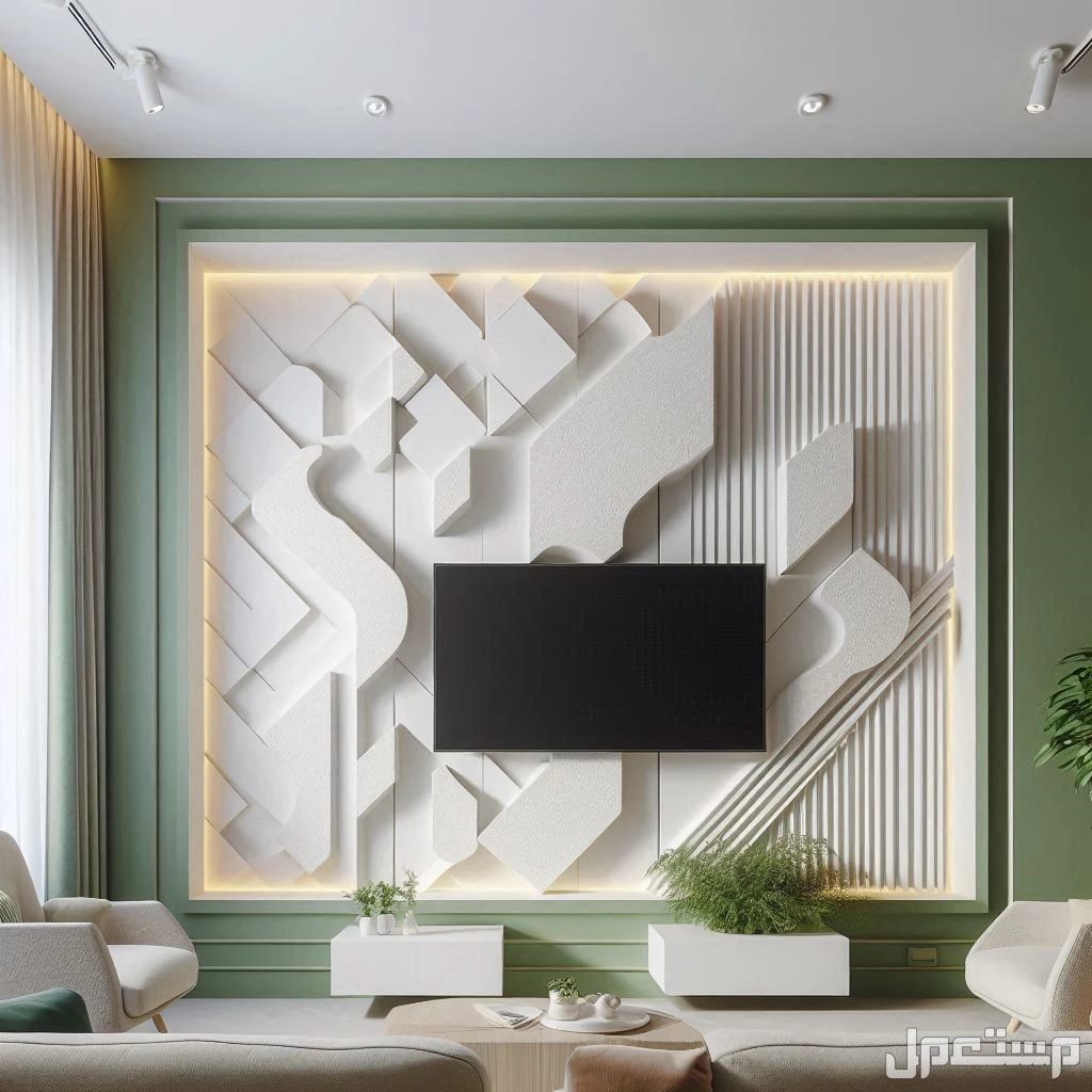 ديكورات منازل دافئة موضة 2025 بتصاميم فاخرة وعصرية فن الجدار في ديكورات 2025