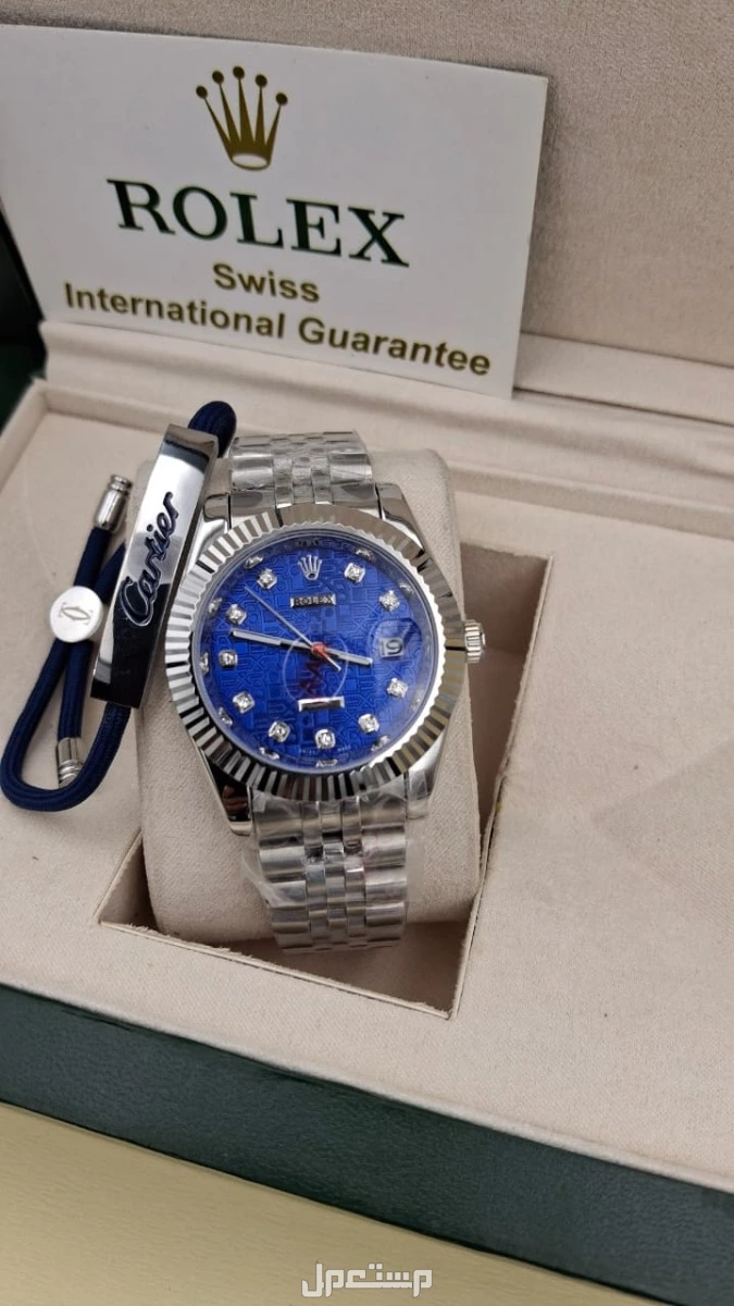 ✨✨✨✨✨✨ توفرت مجددا اطقم رجاليه  💥 ساعه رولكس رجالي ROLEX 💥سواره رجالي ماركه كارتير او مسيكاء  💥درجه أولى  💥 تاريخ 🔥 سعر 250ريال  ⚡ملحقات متوفره باالطلب  الرياض توصيل فوري