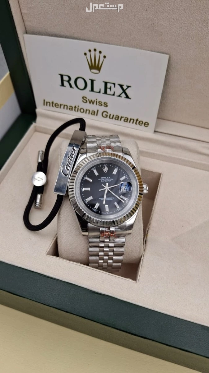 ✨✨✨✨✨✨ توفرت مجددا اطقم رجاليه  💥 ساعه رولكس رجالي ROLEX 💥سواره رجالي ماركه كارتير او مسيكاء  💥درجه أولى  💥 تاريخ 🔥 سعر 250ريال  ⚡ملحقات متوفره باالطلب  الرياض توصيل فوري