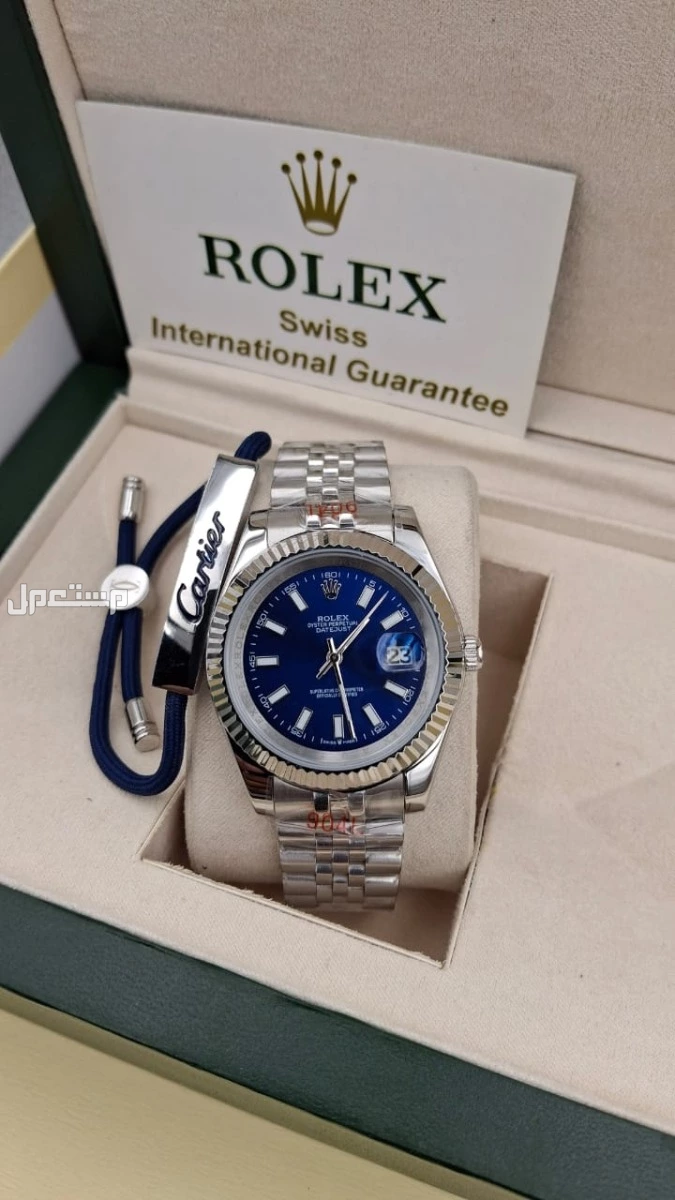✨✨✨✨✨✨ توفرت مجددا اطقم رجاليه  💥 ساعه رولكس رجالي ROLEX 💥سواره رجالي ماركه كارتير او مسيكاء  💥درجه أولى  💥 تاريخ 🔥 سعر 259ريال  ⚡ملحقات متوفره باالطلب  الرياض توصيل فوري