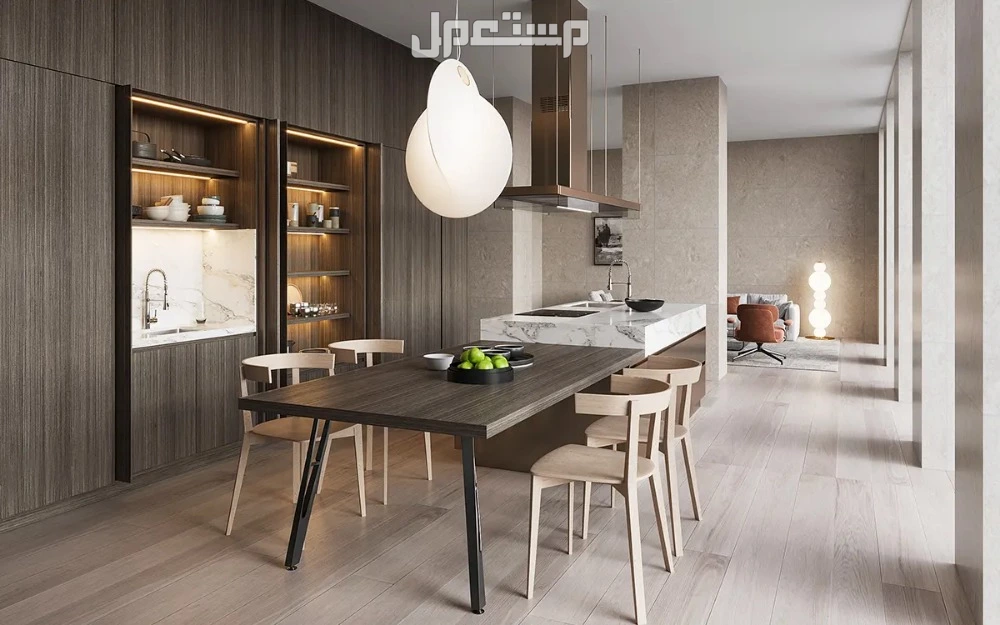 دليل شامل عن أشكال المطابخ المودرن 2025 (صور) المطبخ المفتوح