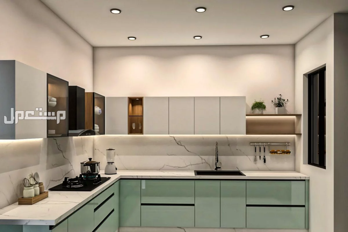 أسس تصاميم مطابخ​ حديثة 2025 عملية وبسيطة بالصور كيفية تصميم المطبخ الحديث