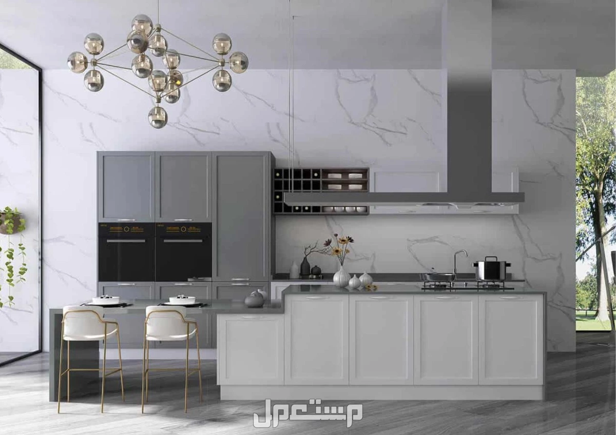 أسس تصاميم مطابخ​ حديثة 2025 عملية وبسيطة بالصور كيفية تحديد ارتفاع المطبخ المثالي لخزائن الحائط