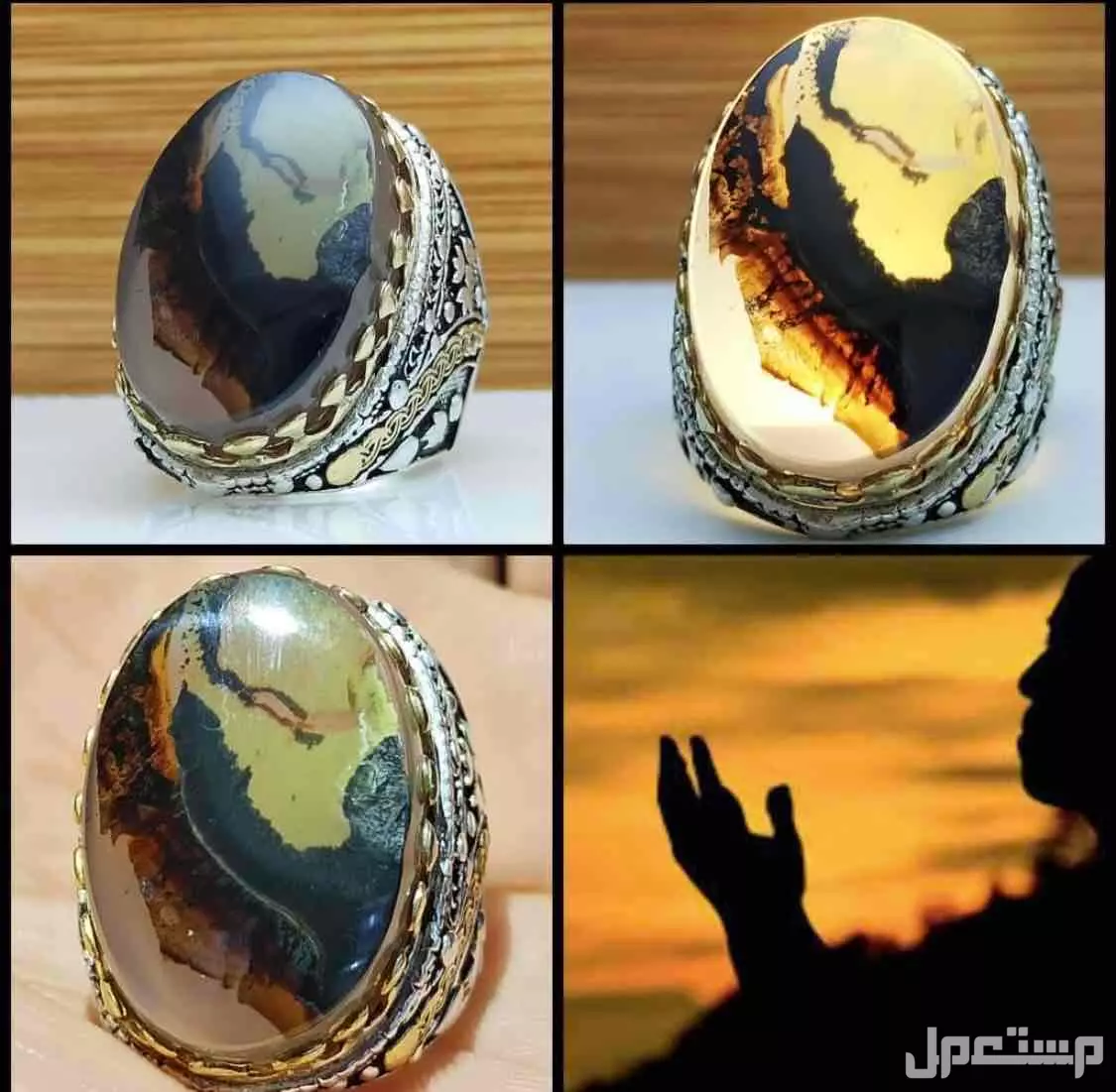 خواتم عقيق يماني نوادر مصوره واضحه فضه يدوي 4