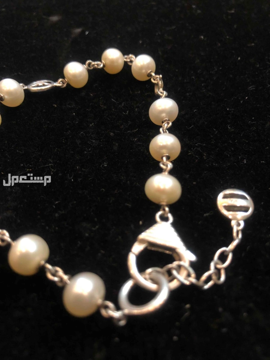 سوار انسيال فضة ماركة ارماني ARMANI بحجر لؤلؤ أصلي