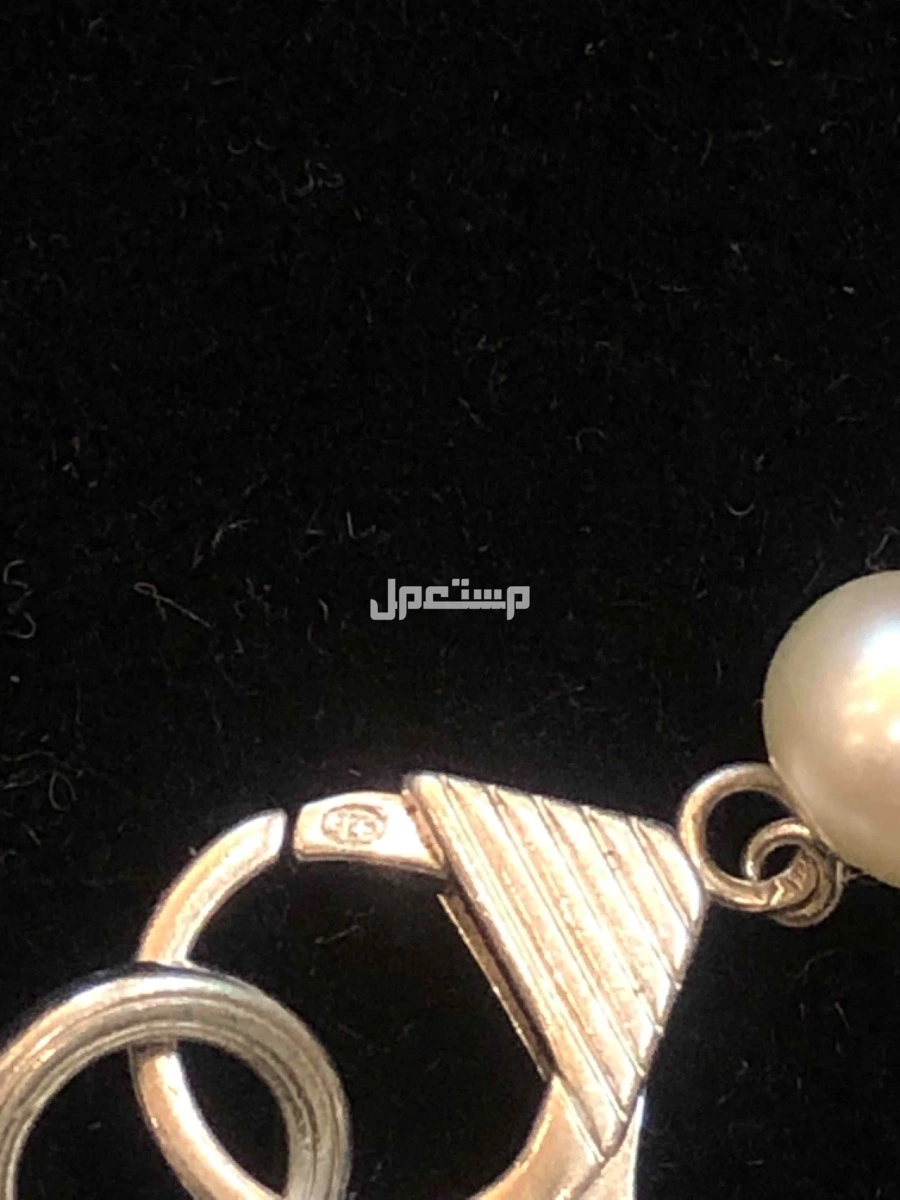 سوار انسيال فضة ماركة ارماني ARMANI بحجر لؤلؤ أصلي