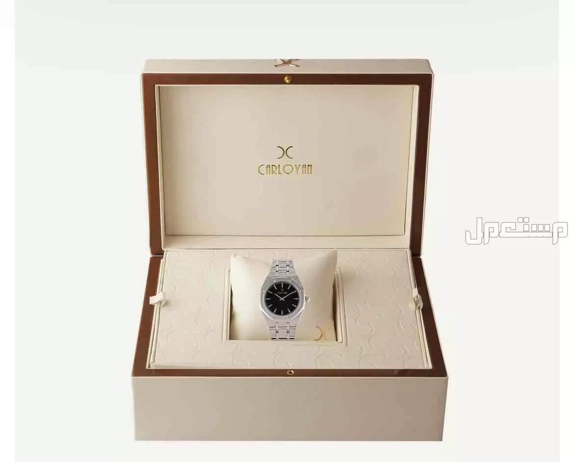 ساعة رجالية الماس ماركة كارلوفان (استعمال نظيف)