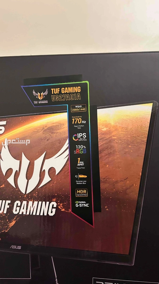 شاشة قيمنق asus tuf gaming 2k بسعر 750 قابل للتفاوض