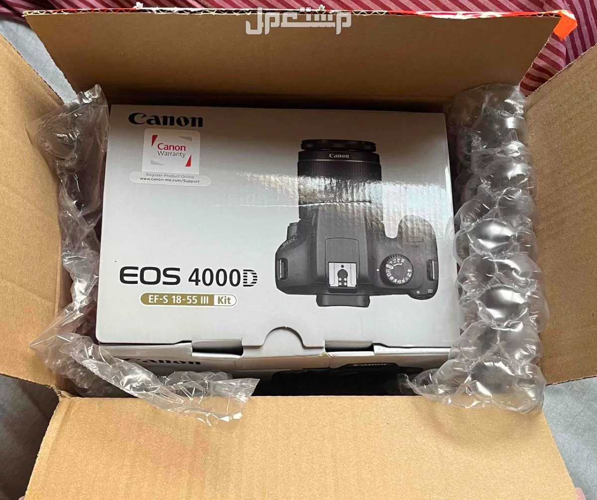 للبيع كاميرا كانون احترافيه eos4000d مع اكسسواراتها جديده بكرتونها  في المدينة المنورة بسعر 1150 ريال سعودي