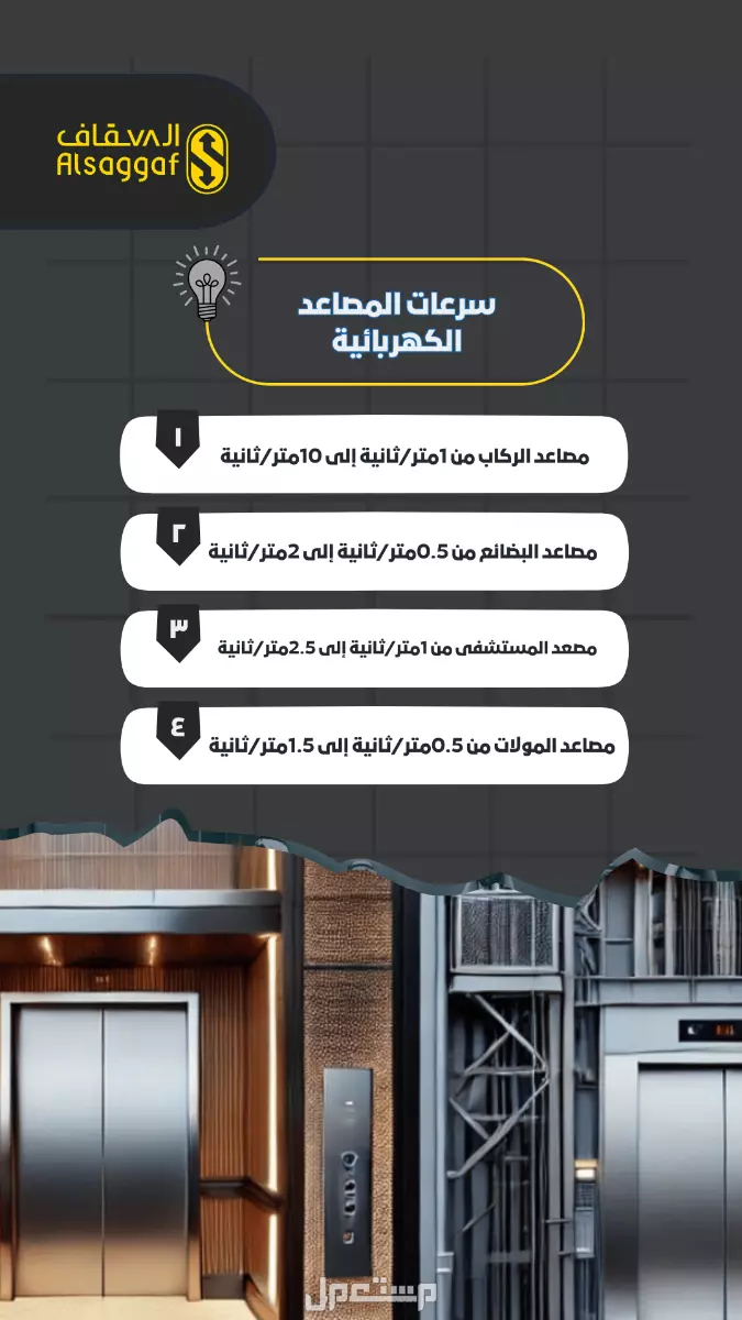 أفضل صيانة زيارة أو دورية من مؤسسة السقاف للمصاعد مصاعد للبيع بجده