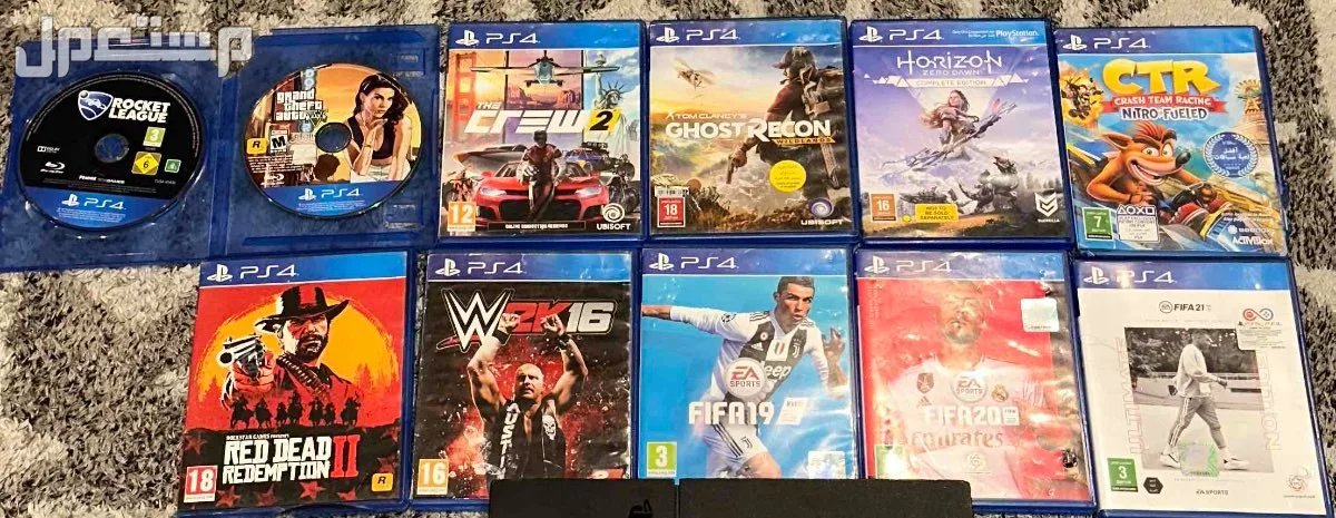 بلايستيشن 4 سليم حجم 1 تيرابايت بسعر 400 ريال سعودي