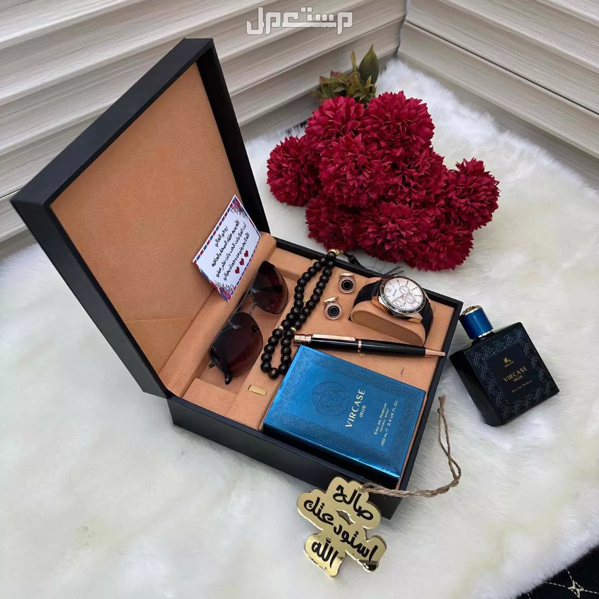 💫*جديدنا هدية رجالية تجمع بين الاناقة و الفخامة مكون من 💫ساعة جلد رجالي تصميم ماركة اكثر مبيعاً في عالم الساعات 💫ضمان سنة ماء/مكينة\بطارية/ اي خلل فني 💫*.قلم رجالي استالس استيل