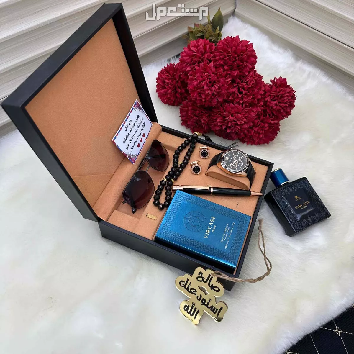 💫*جديدنا هدية رجالية تجمع بين الاناقة و الفخامة مكون من 💫ساعة جلد رجالي تصميم ماركة اكثر مبيعاً في عالم الساعات 💫ضمان سنة ماء/مكينة\بطارية/ اي خلل فني 💫*.قلم رجالي استالس استيل