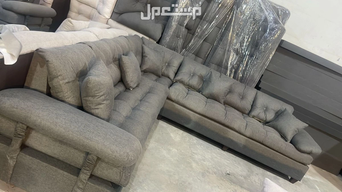 كنب جديد جاهز جميع الالوان بالرياض اطقم حرف ال و7اشخاص مع التوصيل بالرياض
