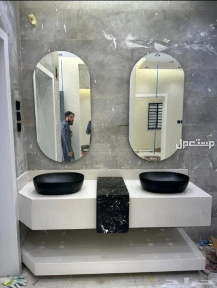 للبيع اطقم مغاسل رخام بسعر 1100 جديد تفصيل وتوريد