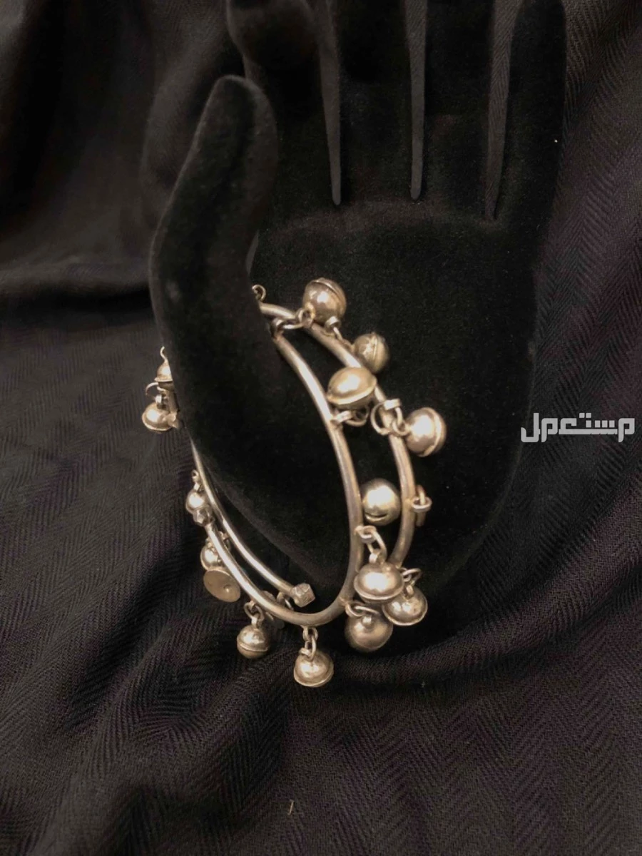 جوز حجوز (خلخال) فضة قديم تراثي بدوي بأجراس