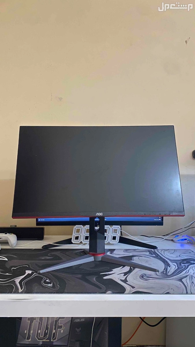 شاشة aoc 144hz 27 inch   IPS في ج في جدة بسعر 600 ريال سعودي