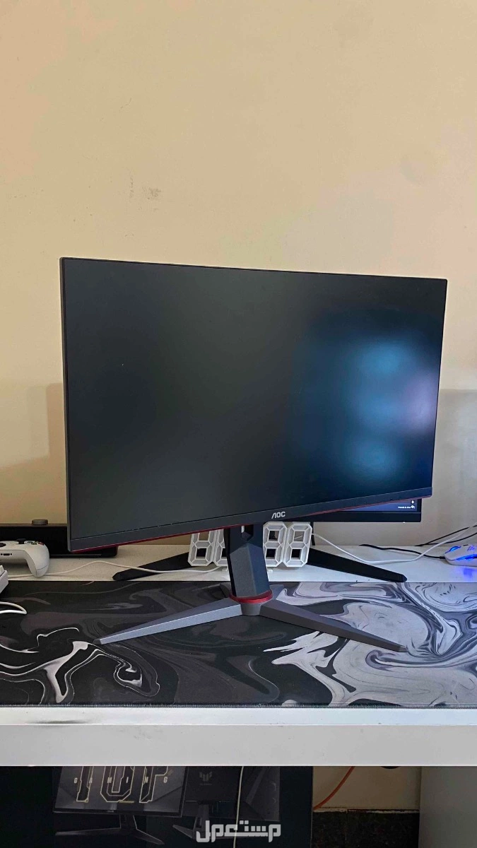 شاشة aoc 144hz 27 inch   IPS في ج في جدة بسعر 600 ريال سعودي