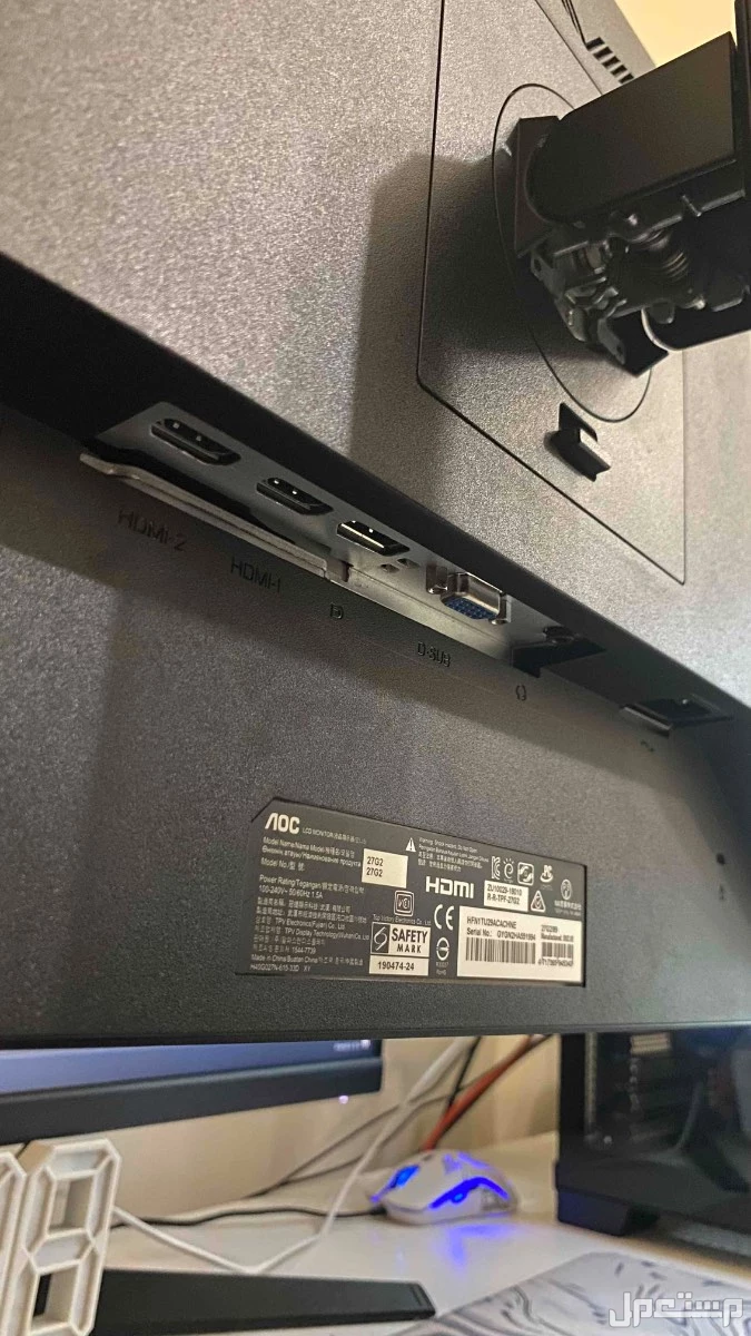 شاشة aoc 144hz 27 inch   IPS في ج في جدة بسعر 600 ريال سعودي