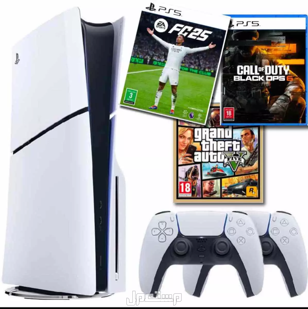 جديد بلايستيشن سوني 5 سليم معاه 3 اشرطة Playstation Slim5 في الدمام بسعر 2900 ريال سعودي