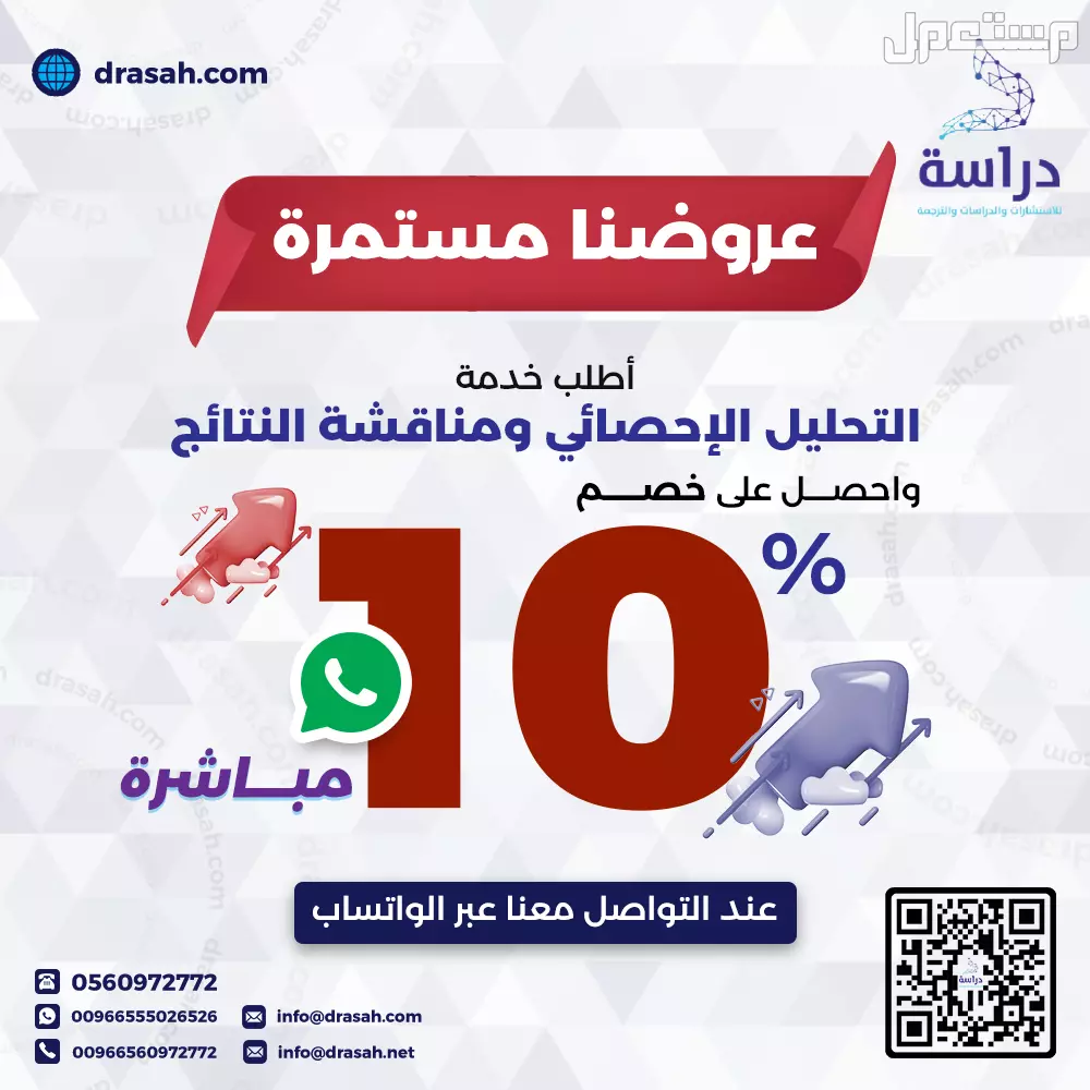 🔍 خدمة التحليل الإحصائي ومناقشة النتائج من شركة دراسة – دقة. احترافية.. جودة مضمونة!