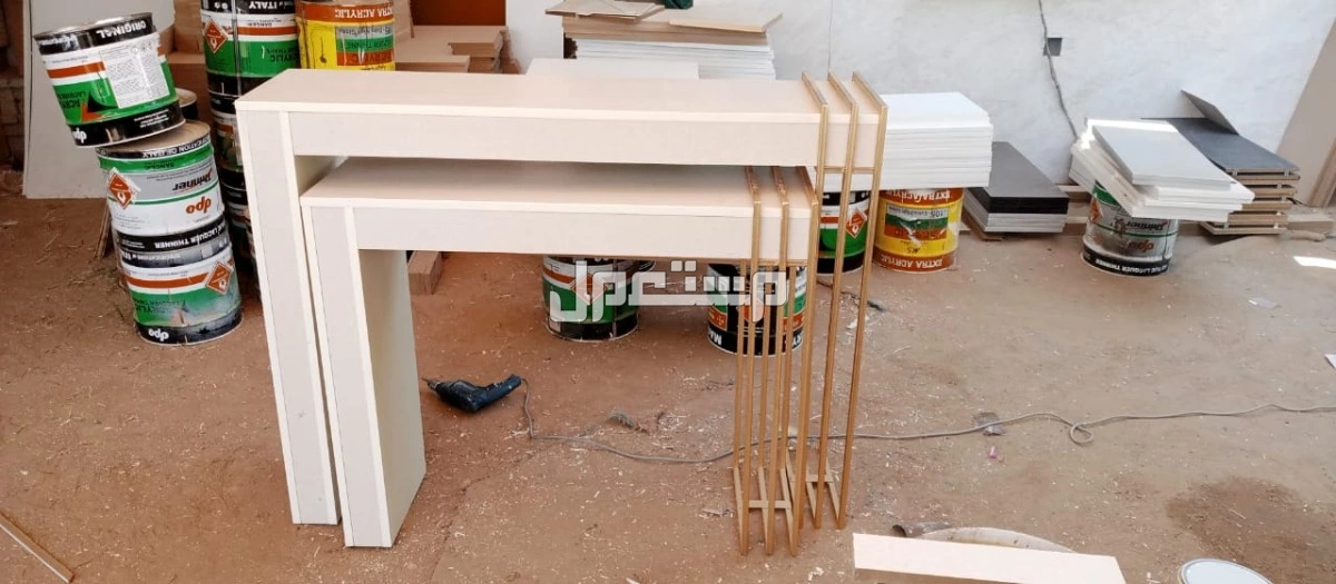 للبيع تفصيل طاولات بديل الرخام