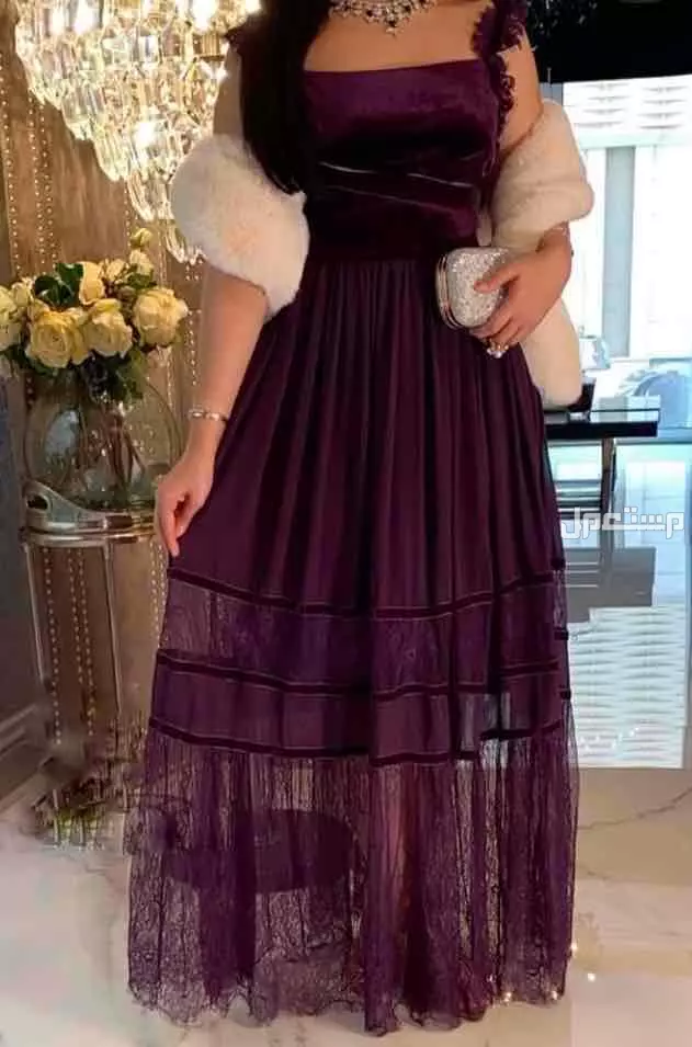 فستان انيق و جميل بنفسجي بسعر 250