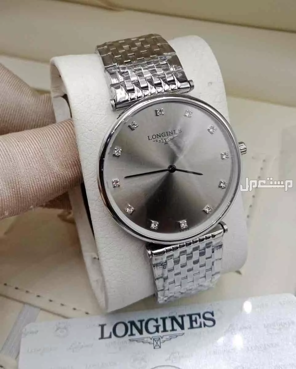 ساعات رجالي ماركة longines ماستر كوالتي جلد وستيل