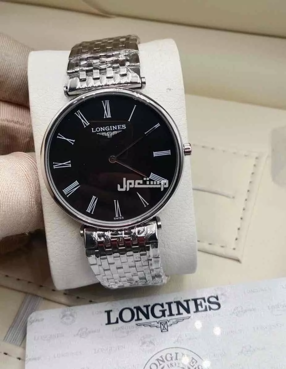 ساعات رجالي ماركة longines ماستر كوالتي جلد وستيل