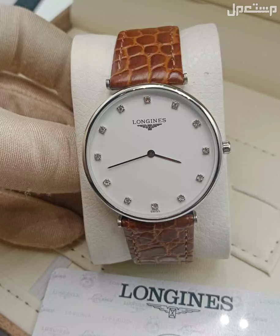 ساعات رجالي ماركة longines ماستر كوالتي جلد وستيل
