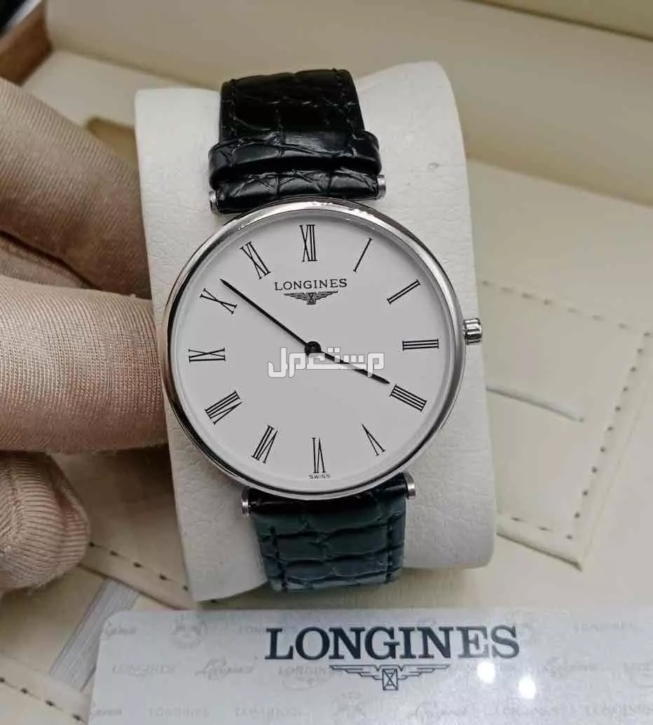 ساعات رجالي ماركة longines ماستر كوالتي جلد وستيل