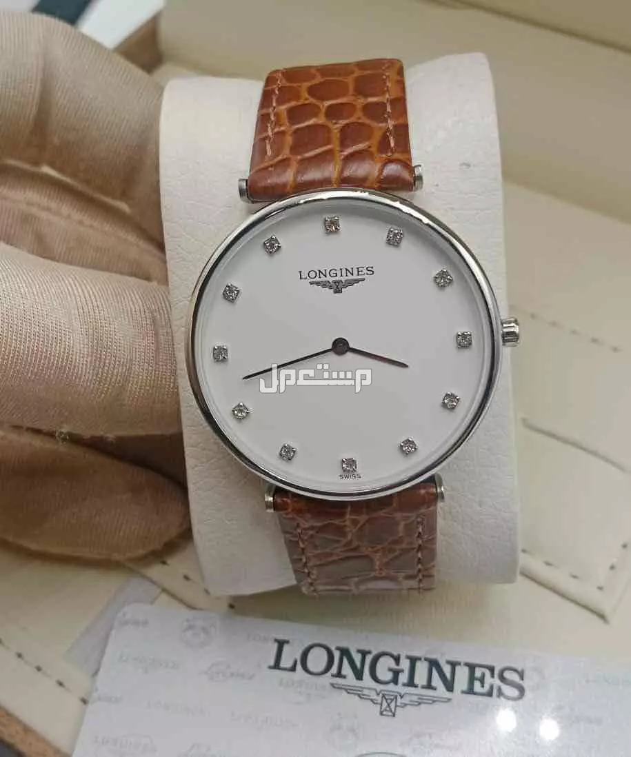 ساعات رجالي ماركة longines ماستر كوالتي جلد وستيل