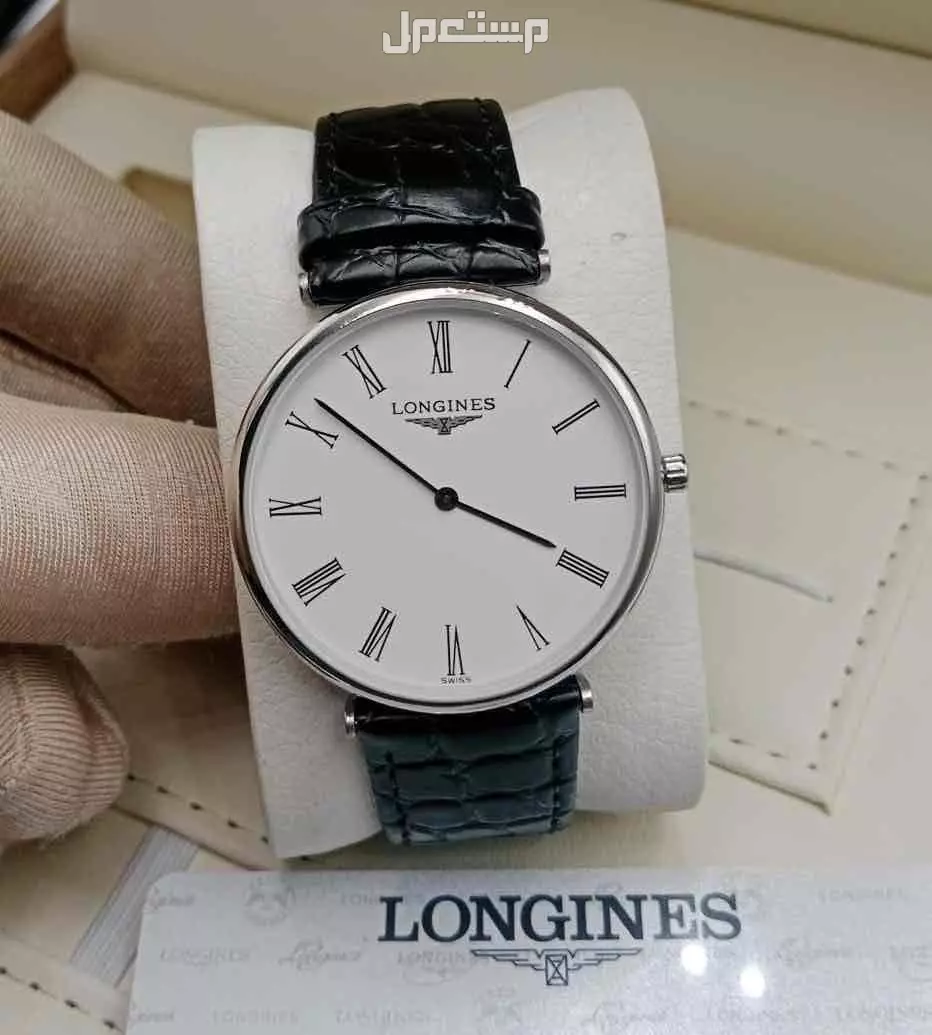 ساعات رجالي ماركة longines ماستر كوالتي جلد وستيل