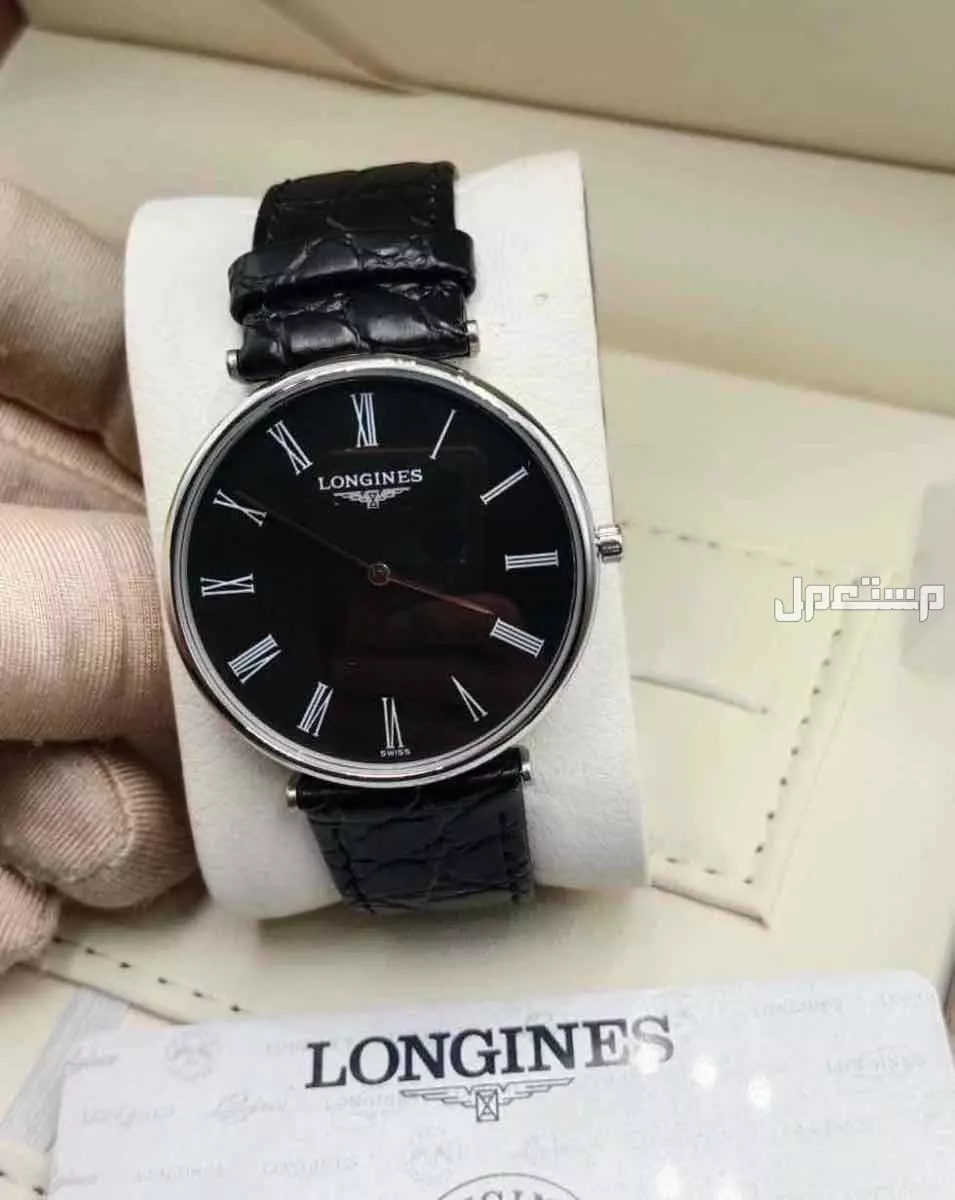 ساعات رجالي ماركة longines ماستر كوالتي جلد وستيل