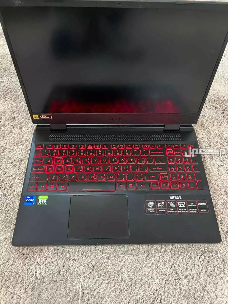 لابتوب acer nitro 5 ماركة إيسر في تبوك بسعر 3200 ريال سعودي