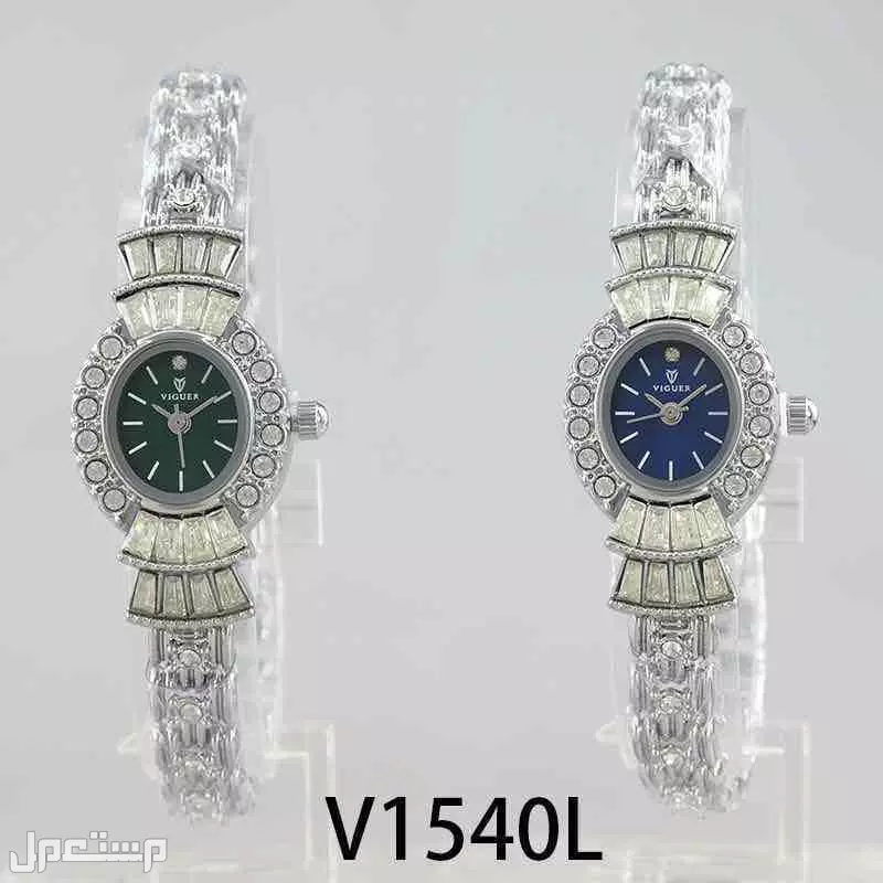 عرض 3 ساعات نسائي ستيل مع فصوص وضمان