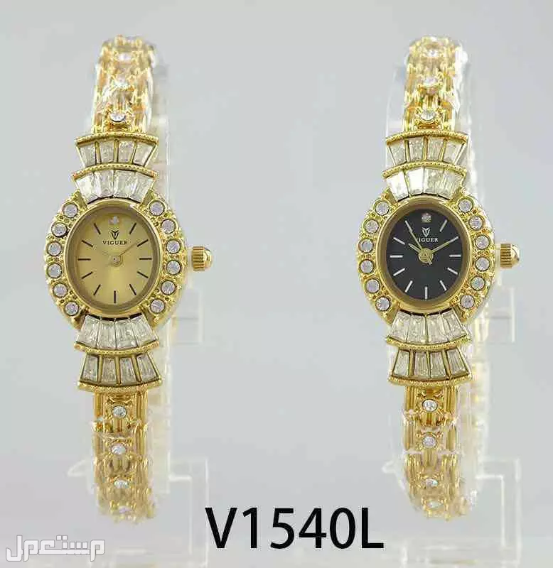 عرض 3 ساعات نسائي ستيل مع فصوص وضمان