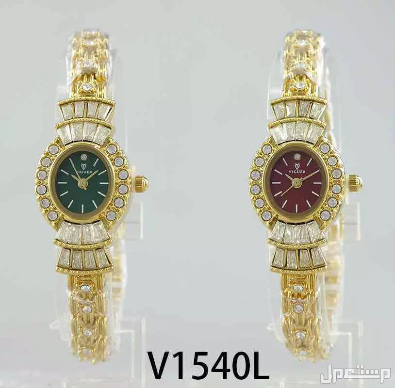 عرض 3 ساعات نسائي ستيل مع فصوص وضمان