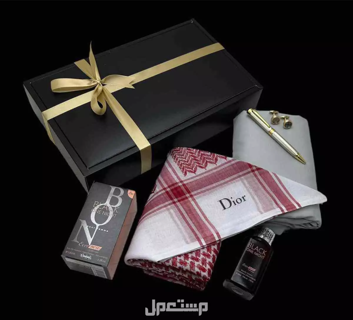 البكس الرجالي الفاخر ماركة جفنشي ديور اليك مكونات البكس* 1-شماغ ديور كلاسيك درجة اولى مقاسات55/58/60 2-قماش ديور درجة اولى مع ملحقات8ازرار و لوقو للجيب و الرقبه ديور 3-قلم كلاسيك درجة اولى
