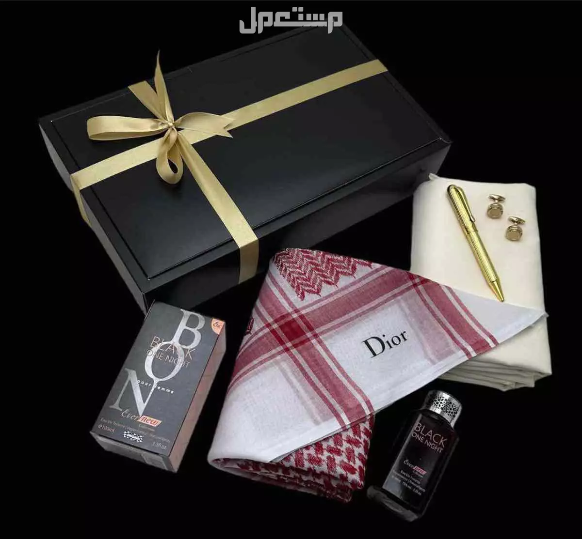 البكس الرجالي الفاخر ماركة جفنشي ديور اليك مكونات البكس* 1-شماغ ديور كلاسيك درجة اولى مقاسات55/58/60 2-قماش ديور درجة اولى مع ملحقات8ازرار و لوقو للجيب و الرقبه ديور 3-قلم كلاسيك درجة اولى