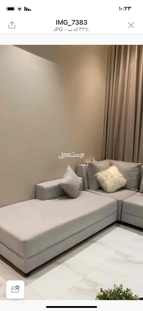 بيع كنب حرف الL لون رمادي فاتح  في الرياض بسعر 500 ريال سعودي