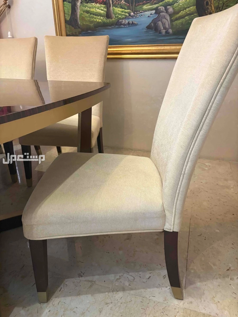 طاولة طعام  امريكية  خشب لامع ب 8 كراسي  بسعر 1700 ريال سعودي