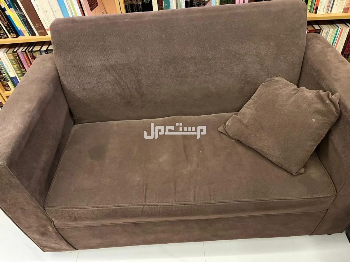 كنب طقم نظيف 4 قطع اللون بني بيع مستعجل