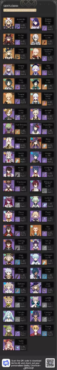 حساب قينشن امباكت للبيع Genshin Impact account for sale